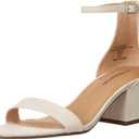 Amazon Essentials womens Two Strap Heeled Sandal (13 Wide, Ivory)