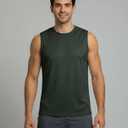 5 Pack Men's Mesh Muscle Tank Tops Sleeveless Athletic Gym Workout Shirts | Available In Big & Tall, Undershirts, Moisture Wicking, Breathable, Cooling, Fitness, Running, Beach, Boxing, Singlet (L)