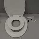 1M Family Toilet Seat, Patented Slow Close & Quick Releasing Technology, Anti-Wiggling, Easy to Install and Clean, Standard Elongated with Toddler Seat Built In (1 Piece)