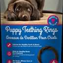 N-Bone Puppy Teething Rings Grain-Free Blueberry & BBQ Flavor Dog Treat, 6 Count Bag, 7.2-oz (EXP 05/04/27)