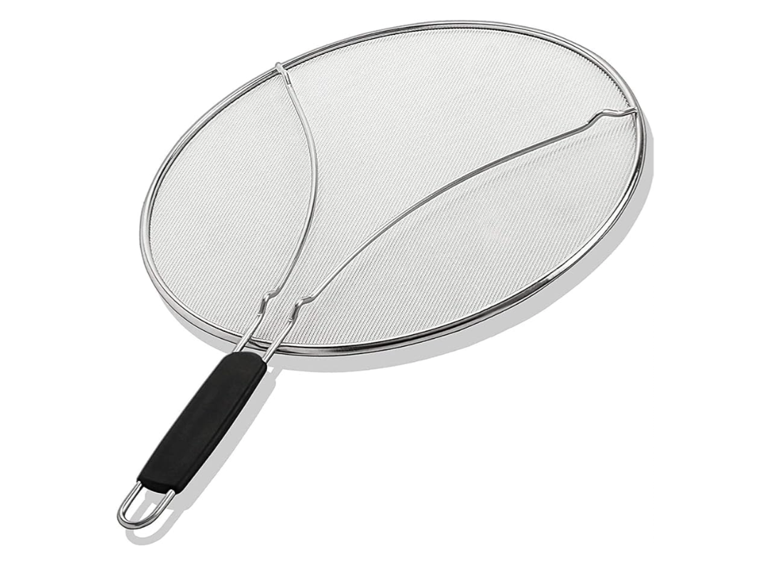 BergKoch Splatter Screen for Frying Pan - 15 Inch Stainless Steel Grease Splatter Guard - Cover Oil Splash when Sizzling Bacon, Cooking Fried Chicken or Popcorn