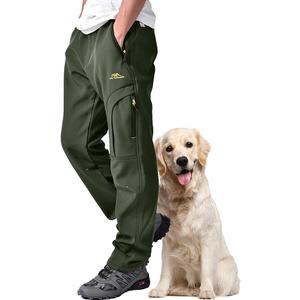 Toomett Men's hiking Snow Pants Skiing Winter Insulated Fleece lined Outdoor Water Repellent camping, walking, fishing (Green, 32)