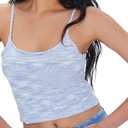 Forever 21 Womens Sweater-Knit Cropped Cami (Blue), Size L