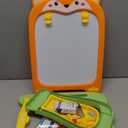 Joycat Adjustable Standing Toddler Art Easel with educatinal Accessories for Kid,4-in-1 Double-Sided Magnetic Chalkboard&Whiteboard,Dry Eraser Board,Detachable&Portable,Ideal Birthday Gift for 2-4,FOX