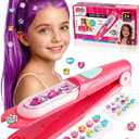 DreUPre Hair Gem Stamper Kit for Girls, Kpop Inspired Hair Jewels for Demon Style Cosplay, Sparkly Reusable Rhinestones Hair Accessories, Styling Tool Birthday Gift for Girls Ages 4-8 8-12