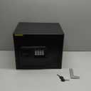 1.6 Cub Fire Proof Safe for Home Documents, Anti-Theft Digital Security Box with Electronic Keypad Lock and Spare Key, Small Safes for Home Use Fire and Water proof for Money Jewelry Valuables