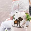 Funny Dachshund Gifts Canvas Tote Bag for Women, Dog Tote Bag, Dachshund Gifts for Dachshund Lover, Dog Gift Bag Reusable Grocery Shopping bags Beach Bag