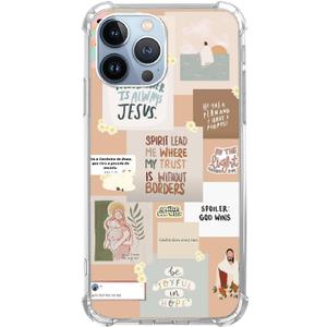 Christian Quotes Collage Phone Case Compatible with iPhone 13 Pro Max, Christian God Case for Girl Women Men, Silicone Shockproof TPU Bumper Protective Cover Case for iPhone 13 Pro Max