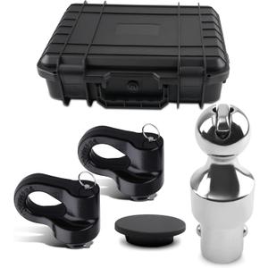 maXpeedingrods Gooseneck Hitch Ball Kit for Ford F250 F350 F450 Super Duty 2013-2024, Chevrolet Silverado/GMC Sierra 2500 3500 HD & Nissan Titan XD 2016-2024, 2-5/16 Inch Puck System Gooseneck Ball