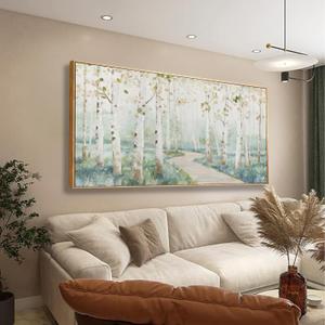 Framed Wall Art Decor Home Decor Wall Art Prints Colorful Forest Path Modern Natural Landscape Wall Art Canvas Decorations for Living Room Wall Bedroom Kitchen Office Decor 20×40 in