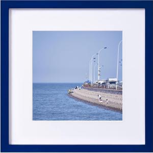 Eletecpro 12x12 Picture Frame, Display Pictures 12x12 for Wall Hanging, Colored Square Photo Frame Made of Engineered Wood, Clear Acrylic for Gallery Wall, Blue, 1 Pack