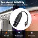 Splice Connectors for Govee Permanent Outdoor Lights, Compatible with Govee H705A H705B H705C H706A H706B H706C, IP68 Waterproof Wire Connector for Dots String Lights, Black (Female)