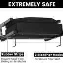 Jauntis Stadium Seats for Bleachers, Bleacher Seats with Ultra Padded Comfy Foam Backs and Cushion, Wide Portable Stadium Chairs with Back Support and Shoulder Strap