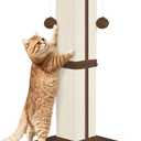 Cat Scratching Post 33 inch for Indoor Cats, High Cat Scratch Post Brown, Cat Tree for Full-Body Stretching, Protect Your Furniture