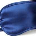 LULUSILK Mulberry Silk Sleep Eye Mask Blindfold with Elastic Strap Headband, Soft Eye Cover Eyeshade for Night Sleeping, Travel, Nap (Navy Blue) (1 Count (Pack of 1))
