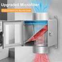 Metal Dryer Lint Trap, 4-Inch Dryer Lint Catcher for Clothes Dryer, Includes 6.5FT 4-Inch Dryer Vent Hose & 2 Stainless Steel Clamps, Easy to Install & Maintain (Metal)