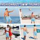 Mens Swim Trunks Swim Shorts Swimwear Quick Dry 7 Swimming Trunks with Mesh Lining