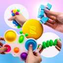 Fidget Poppers Pack 50 Pcs Fidget Toys, Party Favors for Kids 8-12, Stocking Stuffers, Bulk Sensory Toys for Classroom Treasure Box Prizes, Goodie Bags, Birthday Gifts