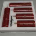 Da by Red Flameless Candles with String Lights, Battery Operated Candles with Remote Control and Timer,Flickering LED Pillar Candles for Home Dcor,Real Wax,5 Pack -Red