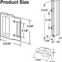 Sliding Screen Door Handle with Lock Fits Andersen Frenchwood, Narroline and Perma-Shield Series from 1982 to Present, Replacement Screen Door Pull for 2 and 3 Panel Gliding Doors (1PC, White Color)