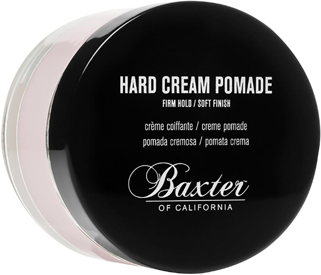 Baxter of California Hard Cream Pomade, Firm Hold - Soft Finish for Men and Women, Great for Thicker Hair Types, Solid Styling Cream for Textured Definition, Powered by Natural Ingredients, 2 Ounce