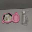 Dog Bowls, Cat Food and Water Bowl Set with Water Dispenser and Stainless Steel Bowl for Cats and Small Dogs - Pink
