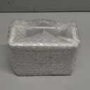 Utensil Holder, Kitchen Utensil Drying Holder with Drain Tray, Wall Mount Drainer Basket Silverware Cutlery Flatware Rack Forks, Knives, Spoons, Chopsticks Organizer - White