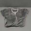 ZIGJOY Shark-Fin Transition Swaddle - 2.5 Tog Fleece Transition Sleep Sack 3-6 Months Warm Plush Baby Wearable Blanket with 2- Way Zipper for Winter, Grey