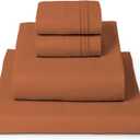 Mellanni Queen Sheets Set - 4 PC Iconic Collection Bedding - Hotel Luxury, Extra Soft, Cooling Bed Sheets - Wrinkle, Fade, Stain Resistant (Queen, Terracotta)