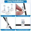 2 x White Cable Clips with Inserted Screws, Flexible Single Cable Screw Clips, Electrical Wire Fastener, 100 PCS