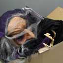 Fun Express Halloween Decorations Outdoor - 3 Witches Holding Hands Yard Stakes Set, 3.6 Feet Tall | Premium Polyester Witch Decor for Outside Halloween Decorations, Lawn & Garden Display