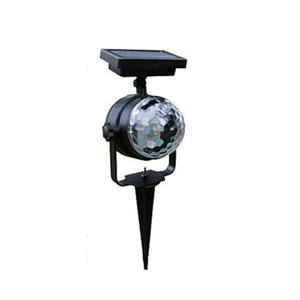 TenYua Solar Projection Lamp RGB Rotatable Crystal Magic Ball Disco Stage Light Outdoor Lawn Landscape Color LED Light