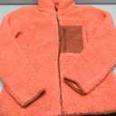Amazon Essentials Women's Sherpa Long-Sleeve Mock Neck Full-Zip Jacket with Woven Trim Size M