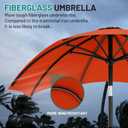 AreShark 10 FT Outdoor Patio Umbrella, Patio Table Umbrella with Push Button Tilt and Crank, Outdoor Patio Umbrellas with 8 Fiberglass Ribs, Patio Umbrellas for Market, Garden, Pool (Orange)