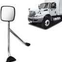 Chrome Hood Mirror for 2002-2019 International Durastar Trucks 2002-2019,Left Driver's Side Mirror