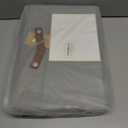 Large Storage Baskets with Clear Window, See Through Closet Organizer with PU Handles, Linen Foldable Storage Bins for Organizing Clothes, Toys, Books (Gray) (Large-14.9"x9.8"x9.8")