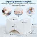 5 STARS UNITED Knee Pillow for Side Sleepers - Hip Pain Relief, Memory Foam Leg Cushion for Side Sleeping - Between Legs Pillow for Sciatica & Lower Back Pain, White