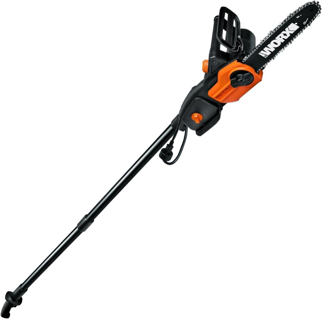 WORX Pole Saw, 8 Amp 10" Electric Pole Saw, Up to 10 ft., 28 ft/s chain speed