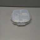 RAOOKIF 2 Pack Stainless Steel Snack Containers with Lids, 3-Compartment Leak-Proof Food Storage Containers, 20 oz Reusable Grab-and-Go Bento Box for School, Home, Office, and Camping, Dishwasher-Safe