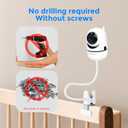 Baby Monitor Clip Mount Compatible with HelloBaby Monitor HB6550 / HB65 / HB66 / HB248, 15.7inch Flexible Gooseneck Hello Baby Camera Mount,Baby Camera Holder Stand with 2 Adapters