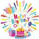 200 Pcs Confetti Birthday Party Tableware Set, Party Table Colorful Decorations Supplies Include 7 Inch and 9 Inch Paper Plates, Napkins Cups and Forks Spoons for 25 Guests
