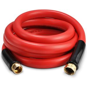 Garden Hose 10 ft x 3/4 Hot/Cold Heavy Duty Water Hose,-50F to 190F,Burst 600Psi Flexible Upgraded Rubber Hoses,3/4 Solid Fittings for All-weather Outdoor Lawn & Garden