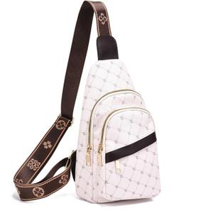 I IHAYNER Small Sling Bag for Women Vegan Leather Fanny Pack Fashion Crossbody Belt Bag for Travel Work Beige