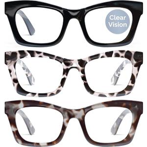 CCVOO Oprah Style Reading Glasses Women - Lightweight Readers with 99% Blue Light Blocking - UV 400 Cheaters Spring Hinge 1.75 CCVOO Oprah Style Reading Glasses Women - Lightweight Readers with 99% Blue Light Blocking - UV 400 Cheaters Spring Hinge 1.75