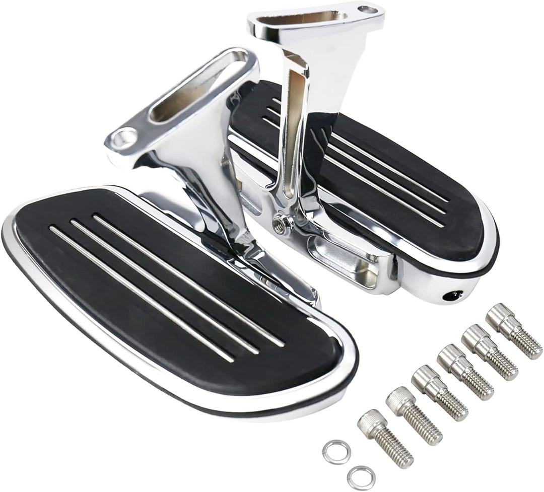 Motorcycle Footboards Passenger Floorboard and Mount Kit Fit for Harley Touring Road King Road Glide Street Glide Electra Glide CVO 1993-Up