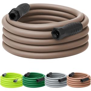 Flexzilla Colors SwivelGrip Garden Hose 5/8 in. x 50 ft., Lightweight All-Weather Water Hose, Durable and Flexible, Leak-Free Connections, Brown Mulch