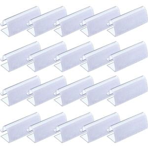 Boao 50 Pieces Transparent Clear Table Skirting Clips Model Plastic Tablecloth Clips Holder Clamps for Tablecover 3/4 Inch, 1 Inch with Hook Loop for Indoor Outdoor Wedding Picnic Camping Events