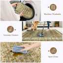 Lahome Washable Rug Runners for Hallways Non Slip,Hallway Runner Rugs with Rubber Backing, 8Ft Oriental Long Carpet Runner for Entryway Indoor Kitchen Bedroom Bedside(Gold, 2.5x8)