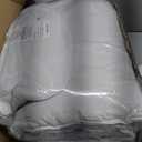 White Duvet Insert Polyester Comforter King with Corner Tabs and Ultra Soft Fiber Material 90x120 in