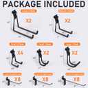 INCLY 36 Pack Heavy Duty Slatwall Hooks, Black Garage Slatwall Panel Accessories Utility Hooks, Slat Wall Hanging Hooks and Hangers for Garages, Sheds, Basements